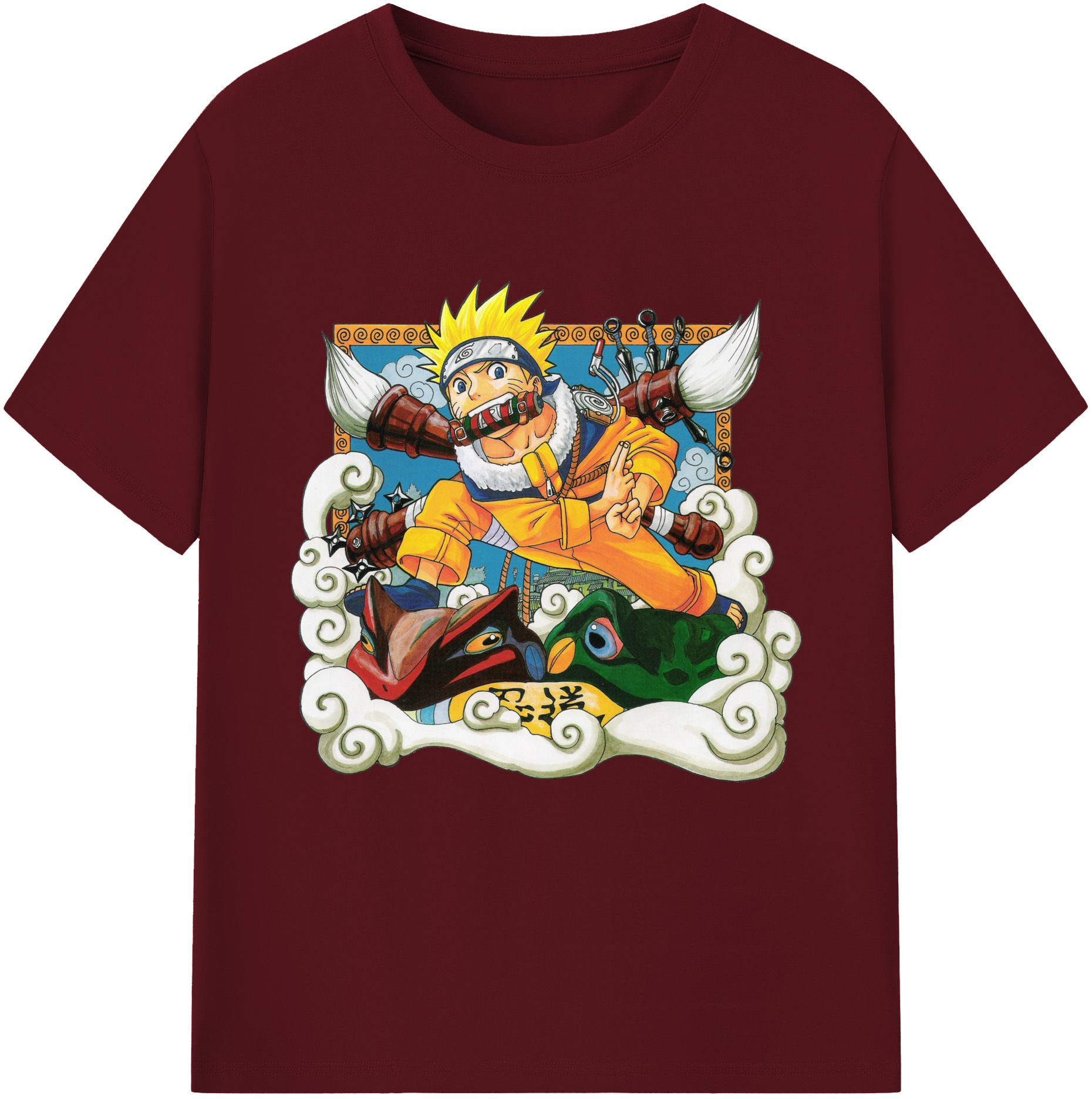 （画像用） NARUTO -ナルト- うずまき ナルト Uzumaki Naruto 綿100％半袖Tシャツ（フロントプリント）